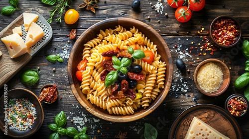 Healthy food wrap salad pasta
