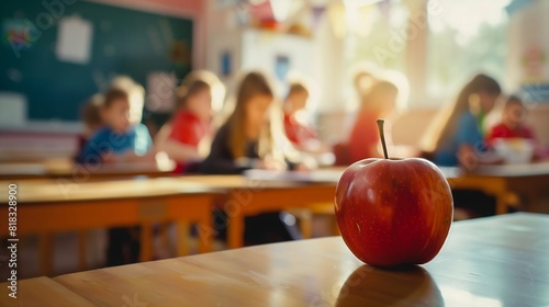 an apple serves as a poignant reminder of the return to learning after the summer break
