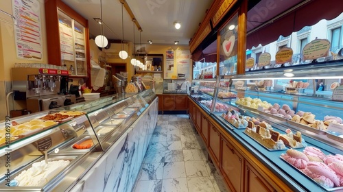 Italian shop serving gelato