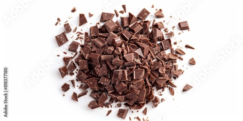 Pile chopped, milled chocolate Generative AI