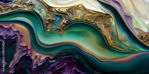 Natural luxury abstract fluid art