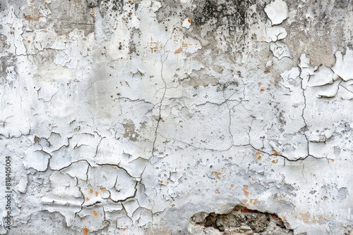 Dirty white paint concrete wall texture background. Old rough and grunge texture wall. Texture of cement wall - generative ai