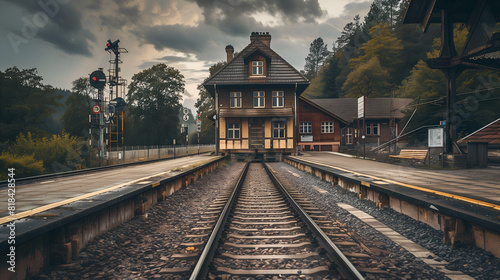 A portrait of old train station