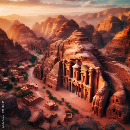 Petra, the ancient Jordanian city, one of the seven world wonders. 