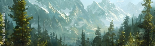 mountain panoramic background