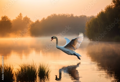 graceful swan gliding calm water peaceful lake, serene, elegant, bird, white, beautiful, nature, wildlife, pond, reflection, tranquil, majestic, feathers