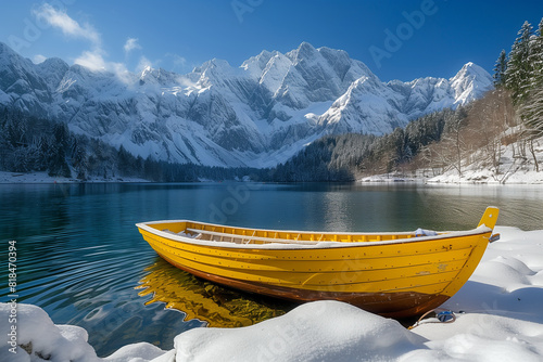 Lake Louise Boat Serenity in Banff National Park