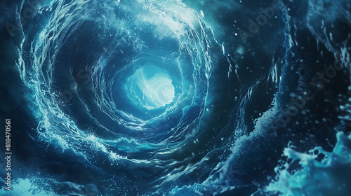 Cinematic Shot Interdimensional Being Materializes within Nebula Hole