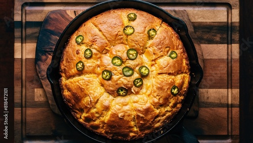 Golden Jalapeño and Cheese Cornbread: A Sweet and Spicy Culinary Masterpiece