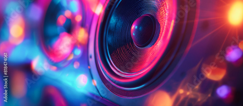 Music audio speaker with RGB lighting