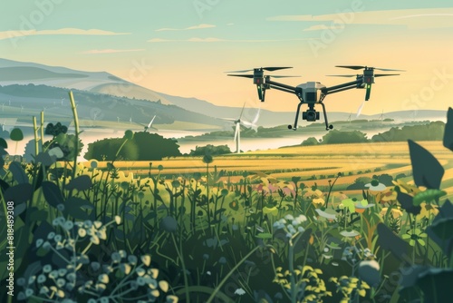 drone technology in precision agriculture optimizes irrigation and crop management for sustainable farming in vibrant desert industries