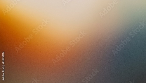 Abstract color gradient background grainy orange blue yellow white noise texture backdrop banner poster header cover design with copy space for text