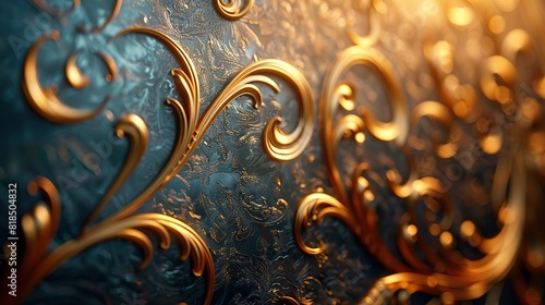 gold damask pattern background.llustration graphic