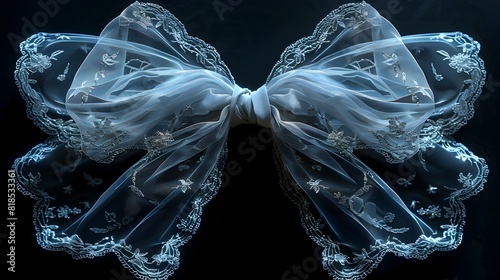 Ethereal Plastic Bow with Lace Edges in Photography