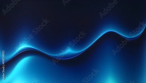 Elegant dark blue wavy gradient background with a sense of motion and depth