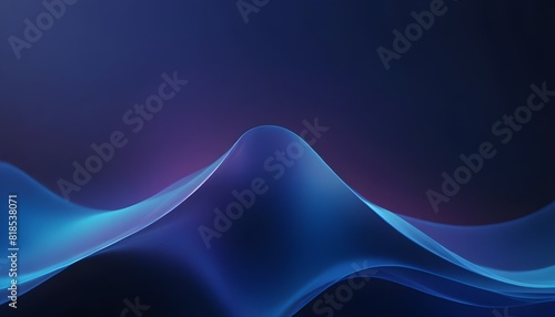 Elegant dark blue wavy gradient background with a sense of motion and depth