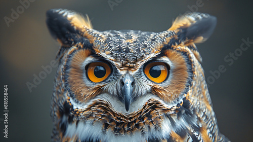 Great horned Owl Eagle or Long-eared Owl.