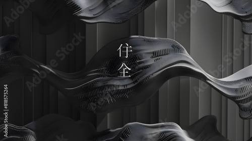Tonal Pronunciation Artwork of Chinese Language Sound 'Xu' — Exploring Monochromatic Grayscale Tonal Shades with Calligraphic Touch