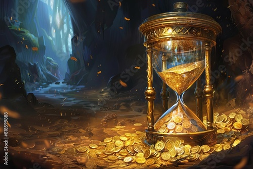 an Hourglass, makes sand into gold coin