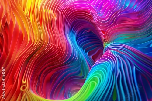 abstract psychedelic moving spheric geometric shape rainbow vibrant colors visual album cover wallpaper fractal trippy hypnotic swirling distorted 