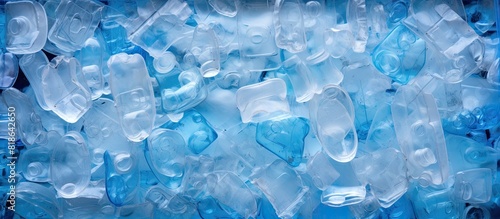 Plastic in a separate box for recycling with available copy space image