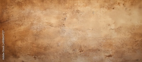 An abstract brown wallpaper featuring a beautiful decorative stucco surface with copy space for design This artistic texture is reminiscent of a brown Venetian plaster wall background perfect for desi