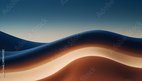 Abstract background with dark blue and brown waves