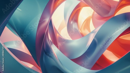 Abstract Swirls in Blue and Orange, Perfect for Modern Art Displays and Graphic Design Use