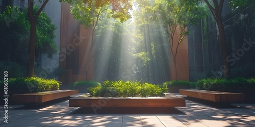 Tranquil Urban Oasis Serene Meditation Space for Reflection and Mindfulness