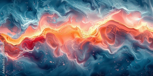 In a fantasy universe, mystical waves of glow create a fluid cosmic backdrop.