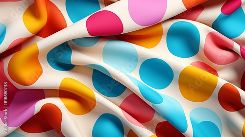 Background Illustration, Polka dot patterned cloth with vivid colors Illustration image,