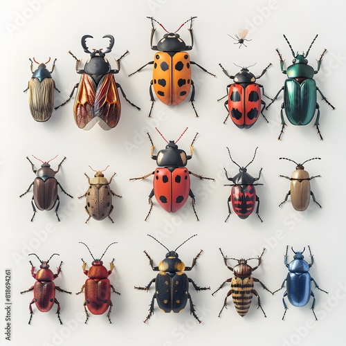 D Art of Diverse Insect Specimens