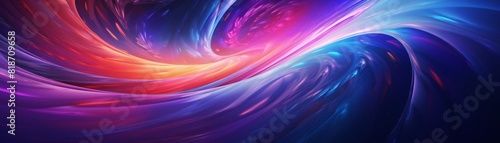 Colorful vortex energy, cosmic spiral waves, multicolor swirls explosion