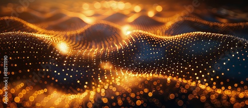 Dynamic and visually striking digital visualization of network connections with golden light particles