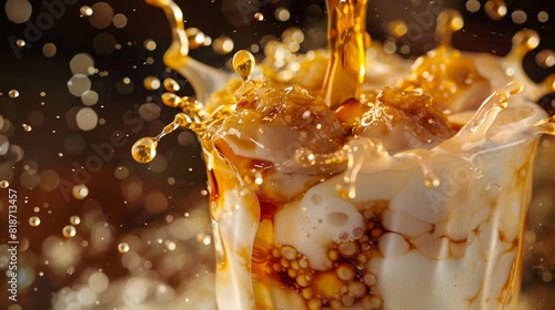 Delicious Close-up of Taho Food for Poster Design Generative AI
