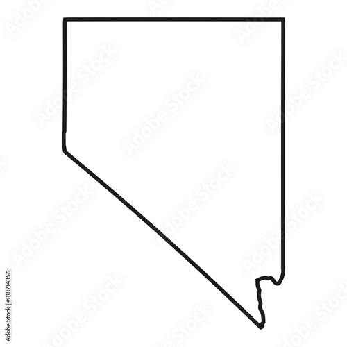White solid outline of the state of Nevada