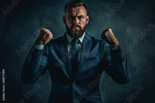 businessman success achievement portrait determination ambition motivation willpower confidence leadership goals aspirations victory triumph driven powerful 