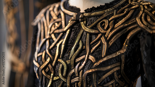 Close-up Texture of Ancient Asian Dress