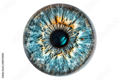 Close-up of Blue Human Eye Iris