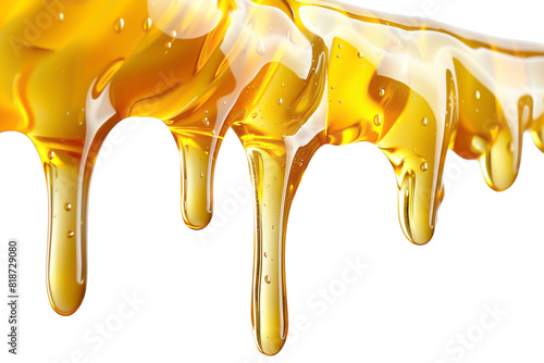 Golden honey dripping