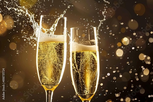 champagne bubbles celebration party toast festive effervescent sparkling flutes luxury joy popping cork golden bubbly sketch illustration merriment 