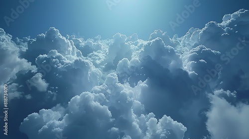 Amazing view of the clouds from above. The image is full of light and has a soft, dreamy feel to it.