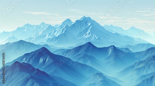 This is a beautiful landscape image of snow-capped mountains in the distance with a blue sky and clouds.