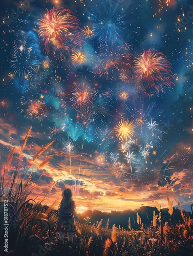 What are the emotions you feel while watching fireworks, and why do you think they arise