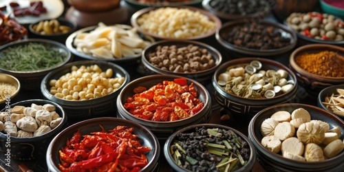 Assortment of Traditional Chinese Herbs