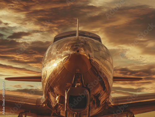 shiny 1943 Mustang plane with pop rivets and a decal