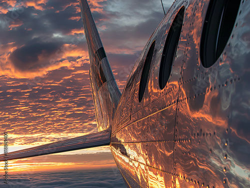 1943 mustang plane with shiny rivets