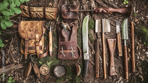 Bushcraft equipment necessary for survival in the wild