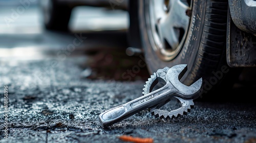 Essential items every vehicle should have for use during a breakdown or emergency, including a wheel spanner or wrench and a spade