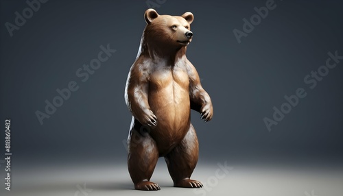 A bear icon standing on its hind legs upscaled_2